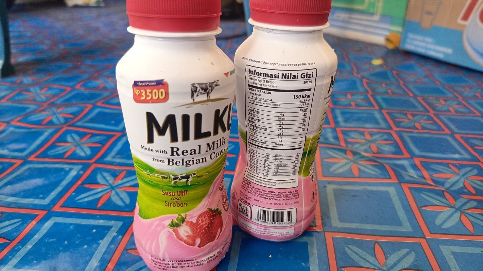 Milku Susu Botol Strawberry